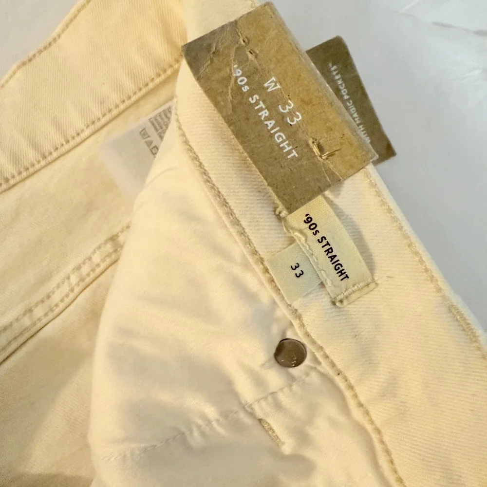 Madewell The '90s Straight Jean‎ Vintage Canvas Size 33 NWT